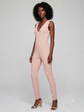 PrettyLittleThing Mauve Sexy V-Neck Jumpsuit NWT Sz 6 Rave Clubbing